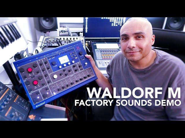 Waldorf M - Sound Demo - NO TALKING - Factory Sounds BANK 4 (Anthony Rother) Wavetable Synthesizer