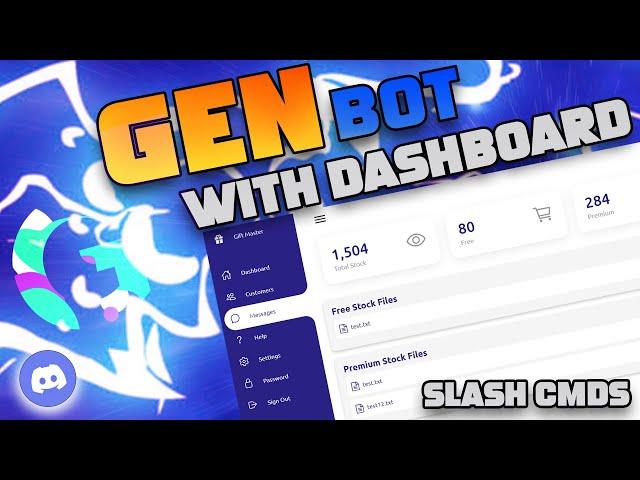 Discord Gen Bot 2023 With Dashboard & Slash Commands | How To Make Gen Free 2023 {See Pin Comment}