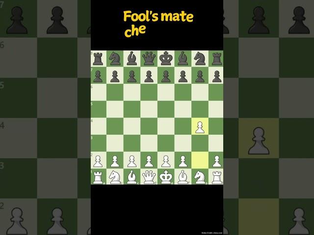 Fastest checkmate in chess। Fool's mate checkmate। ChessMove  #chesstricks #chessgame  #chess