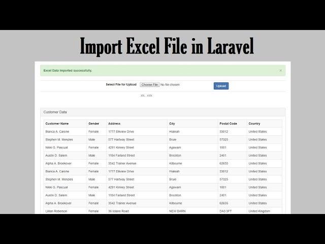 How to Import Excel Data in Laravel and Insert into Database