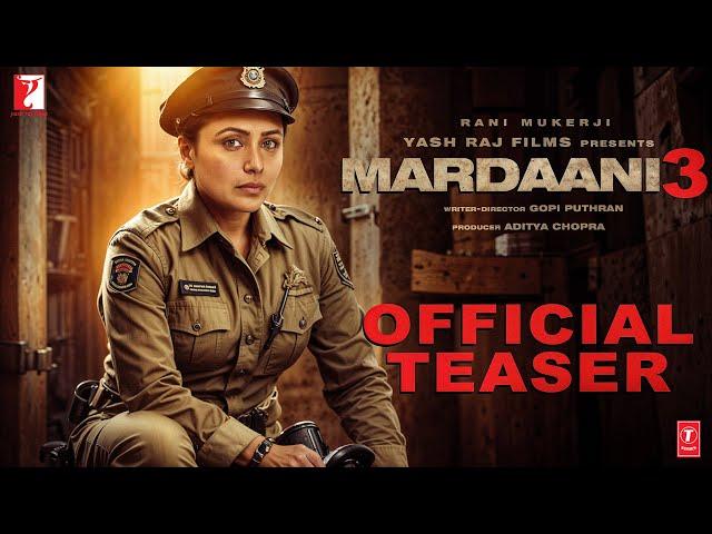 Mardaani 3 | Official Conceptual Teaser | Rani Mukerji | Aditya Chopra | Avneet Kaur |Yash Raj Films