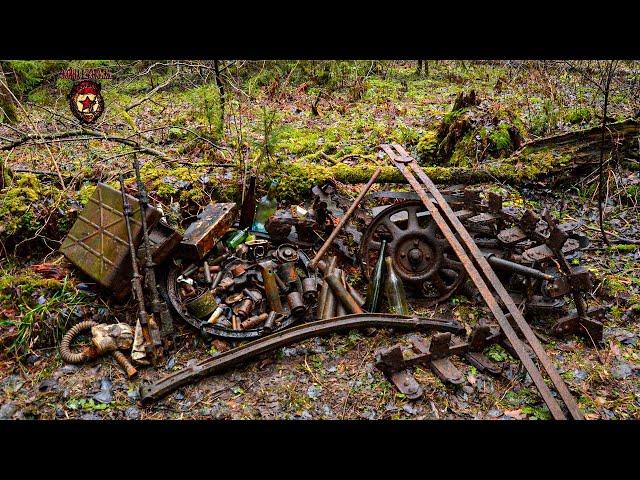 Части военной техники, оружие и снаряжение Второй мировой! / WWII relics from old forest!