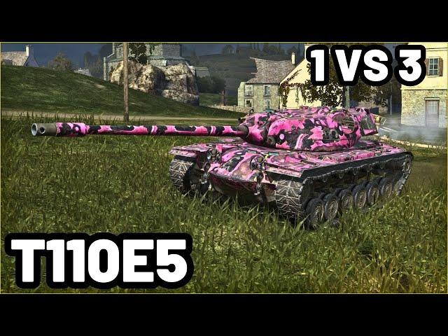 T110E5 | 8.2K DAMAGE | 1 VS 3 | WOT Blitz Pro Replays