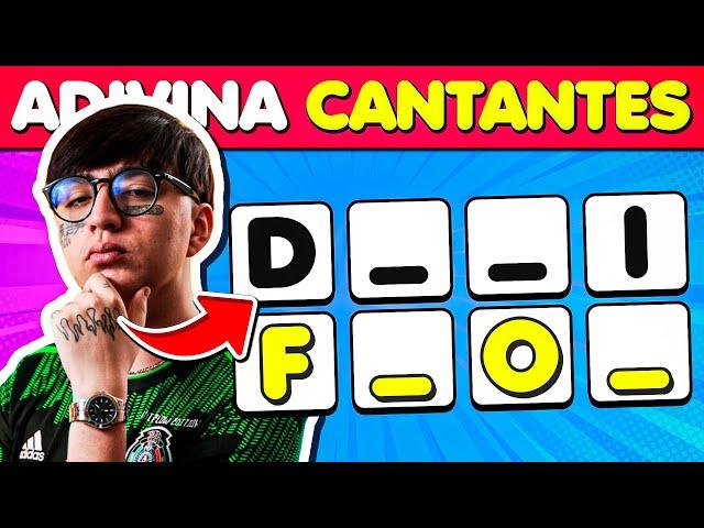 RETO MÚSICA  ADIVINA EL CANTANTE CON 2 LETRAS - TriviaTime