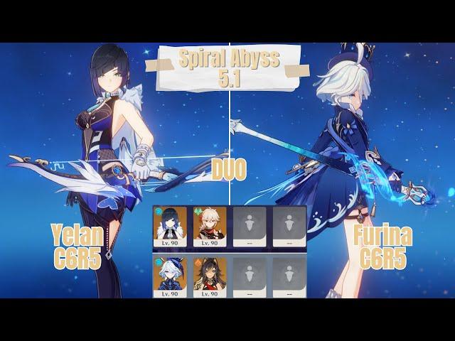 C6R5 Yelan & C6R5 Furina Duo Spiral Abyss 5.1