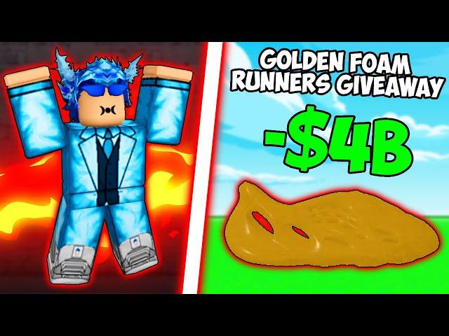 Giving Away Golden Foam Runners In Sneaker Resell Simulator (Roblox)