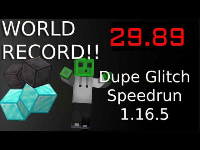 Minecraft 1.16.5 Duplication Glitch Speedrun New World Record!!