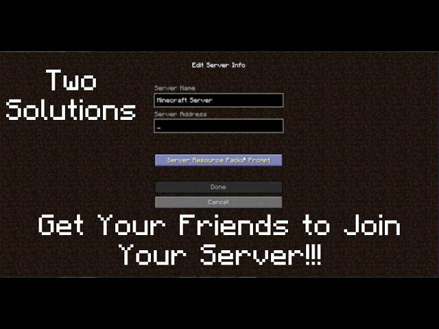 Minecraft - Friends Can't Join Server (Solution)