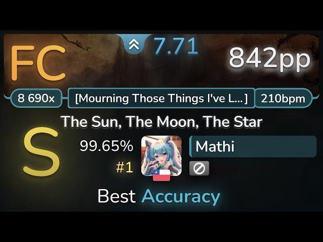 [7.7⭐] Mathi | Aether Realm - The Sun, The Moon, The Star [Mourning] 99.65% (#1 842pp FC) - osu!