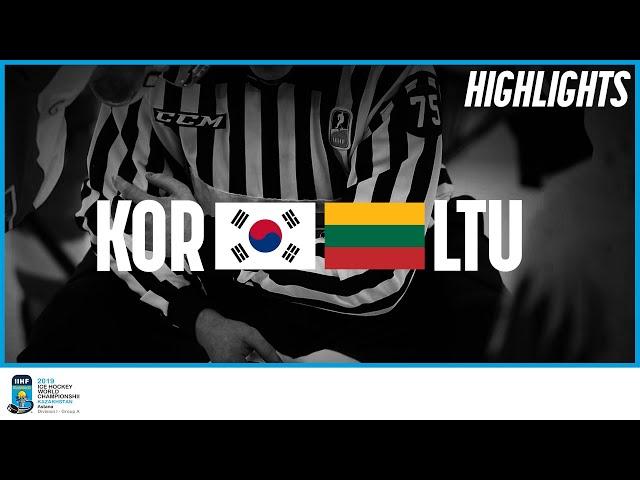 Korea vs. Lithuania | Highlights | 2019 IIHF Ice Hockey World Championship Division I Group A