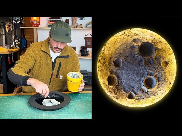 Pour Cement in a Pie Tin to Make an Amazing Glowing Moon!