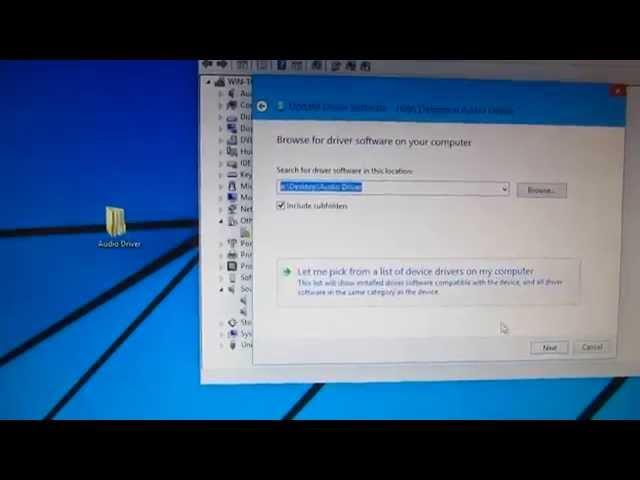 How to install Audio Drivers using the Device Manager