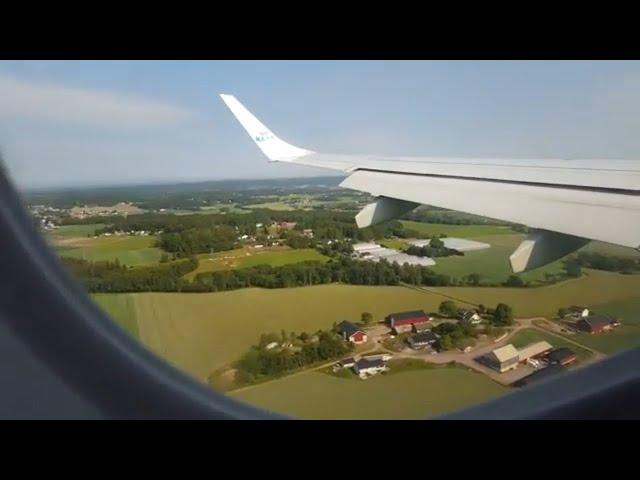 KLM - approach to Sandefjord Lufthavn Torp