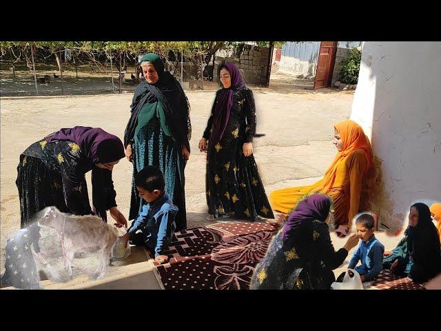 A visit to a nomadic family by the grandmother of the family after the grandchildren's surgery