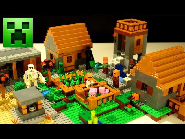 Lego Minecraft the Village 21128 + Stop Motion Animation for KIDS