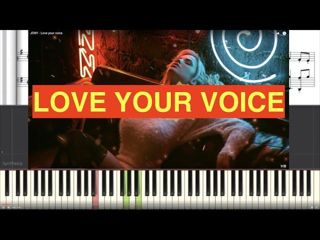 Jony Love Your Voice Instrumental Piano Tutorial Instrumental Cover