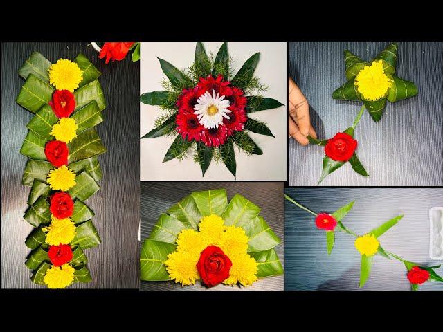 Mango leaves decoration ideas | Making of mango leaves toran | Festival decoration with mango leaves