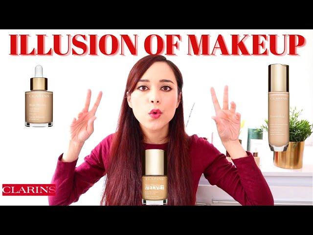 CLARINS FOUNDATION REVIEW & COMPARISON | DRY, NORMAL, OILY SKIN | WEAR TEST, SWATCHES NO MAKEUP LOOK