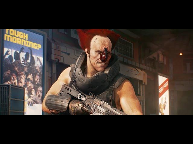 Cyberpunk 2077 с гранатой на лице Кулачный бой с Озоб Бозо