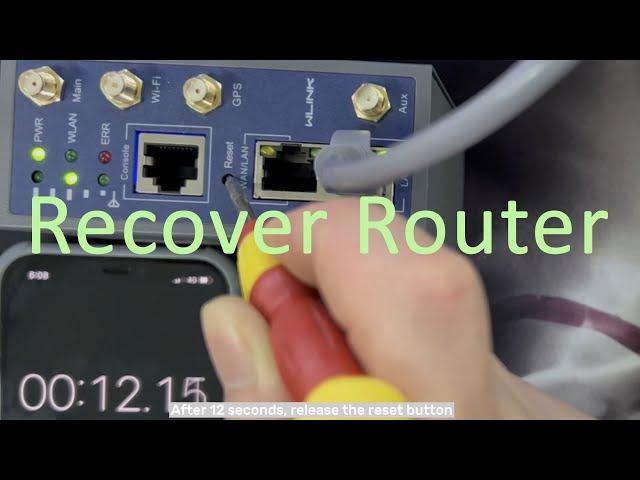 How to Upgrade WLINK Router with Reset Button