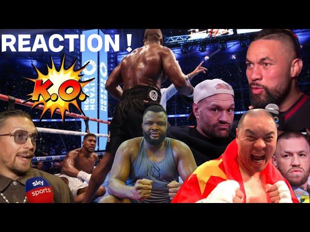 Les stars réagissent au KO de Daniel Dubois sur Anthony Joshua !! [ Usyk / Fury / Bakole / Zhang ..]