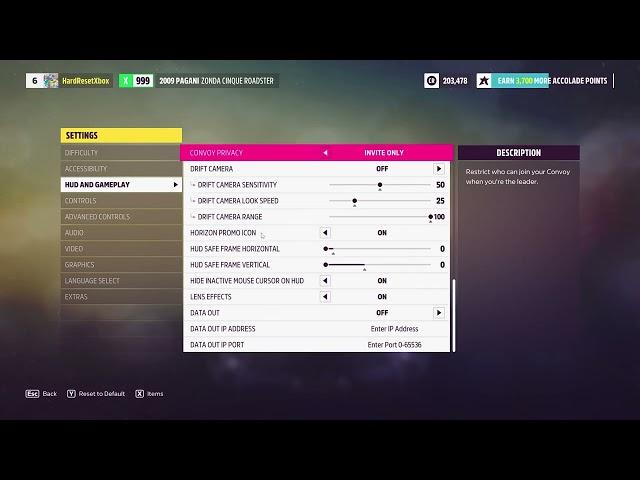 Forza Horizon 5 - Hide Inactive Mouse Cursor on HUD