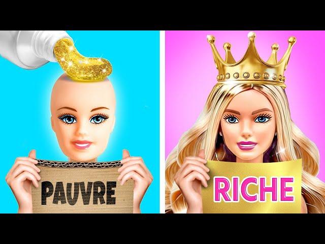 RELOOKING TOTAL DE BARBIE EN PRINCESSE || Astuces beauté & mini bricolages pour poupées par 123 GO!