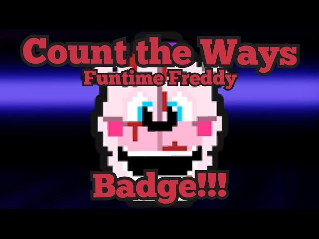 How to get the Count the Ways - Funtime Freddy Badge!!! | Sunrise Over Freddy's: Roleplay | Roblox