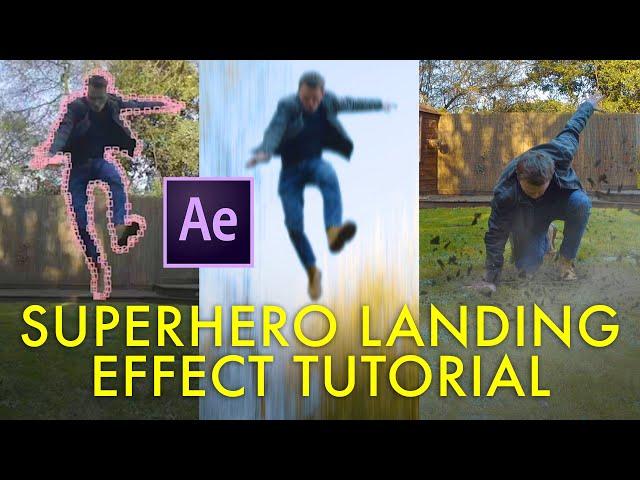 SUPERHERO LANDING effect tutorial! (After Effects)