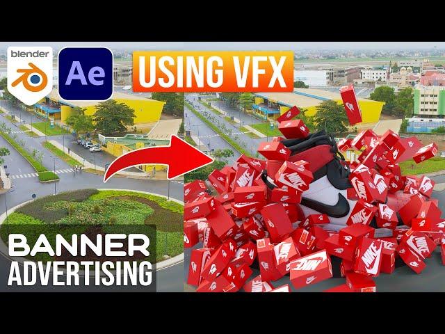 How To Create Nike Shoes CGI Ads Using VFX in Blender | Blender VFX Tutorial