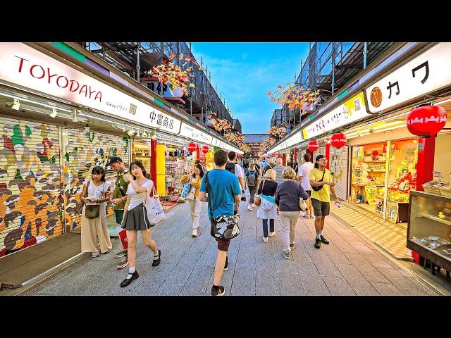 Tokyo Evening walk around Asakusa, Japan • 4K HDR