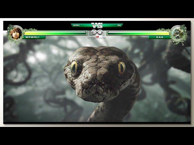 Mowgli & Baloo vs Kaa with Healthbars