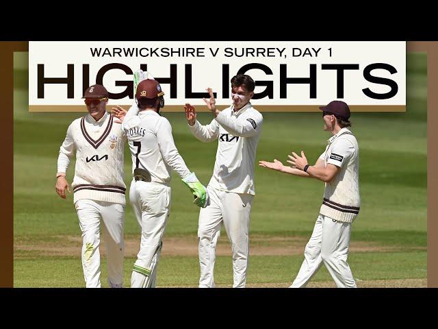Highlights | Surrey fight hard on attritional day at Edgbaston | Rothesay County Championship
