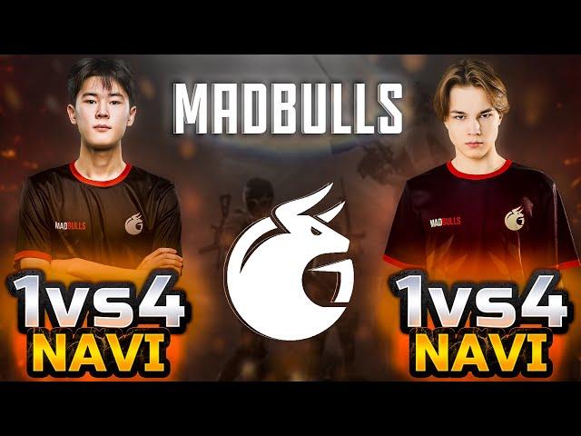 1 VS 4 NAVI - MADBULLS PUBG MOBILE EFFECT, MONKY, ZERYCH, SKILLZES / KALAMBOOR MONTAGE