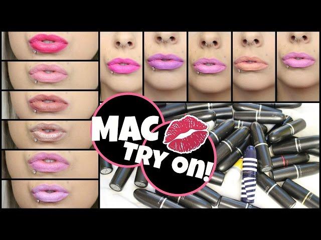My MAC Lipstick Collection Try On Session!!