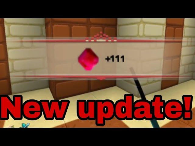 New red crystal update!! in sky block Blockman go!