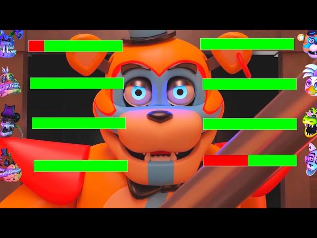 [SFM FNaF] Top 10 SECURITY BREACH vs FIGHT Animations WITH Healthbars