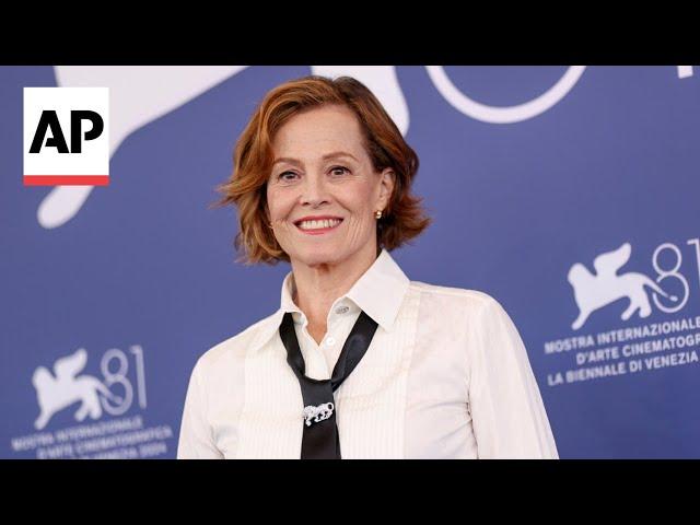 Sigourney Weaver tears up discussing Kamala Harris at Venice Film Festival