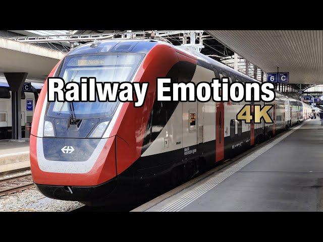  4K Brand new tilting double decker train cab ride (Switzerland | IR70 Lucerne - Zurich)