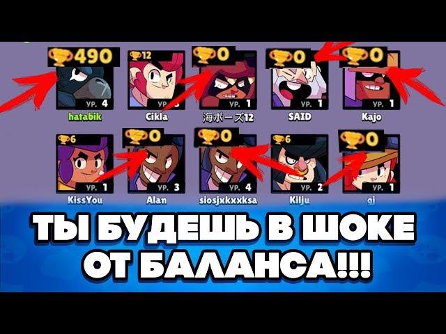 BRAWL STARS НЕВЕРОЯТНЫЙ БАЛАНС ВОРОН 500 КУБКОВ ИГРАЕТ ПРОТИВ 0 КУБКОВ!!! Бравл Старс