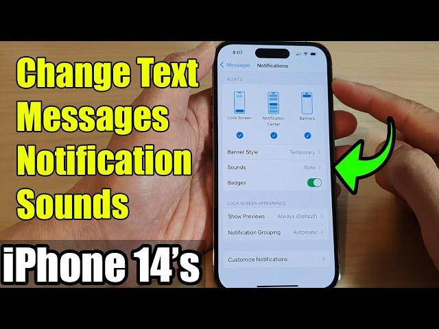 iPhone 14's/14 Pro Max: How to Change Text Messages Notification Sounds
