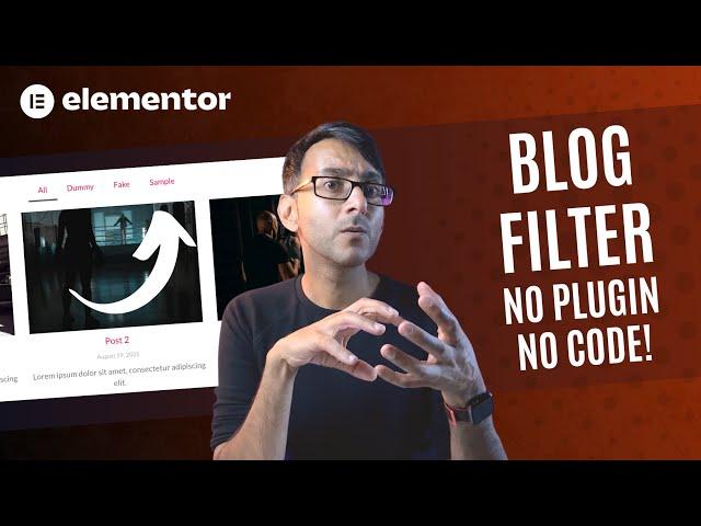 Blog Filter for Elementor with No Plugin and No Code - Elementor Wordpress Tutorial