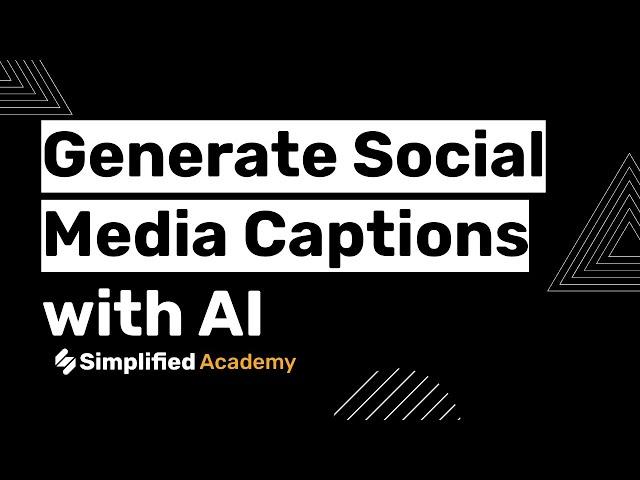 Generate social media captions using Simplified AI