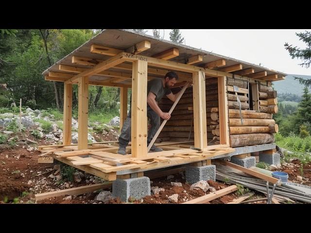 Man Spends 100 DAYS Building Wood CABIN in Volcanic Island | START TO FINISH by @WildGnomos