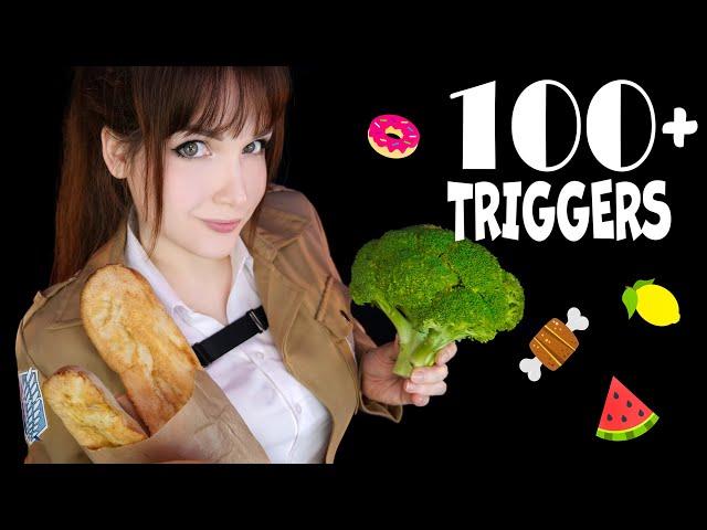 ASMR  100+ TRIGGERS FOOD in 11 MINUTES   [Eating/Mukbang]  