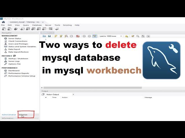 MySQL Tutorial for Beginners -Two ways to delete mysql database in mysql Workbench