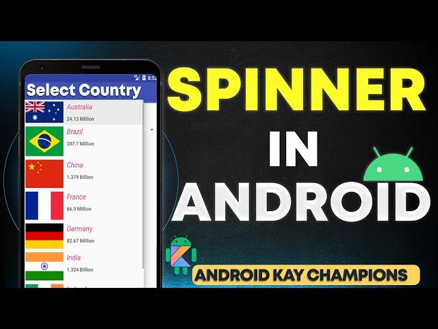 What is Use of Spinner in Android - Android Studio Tutorial