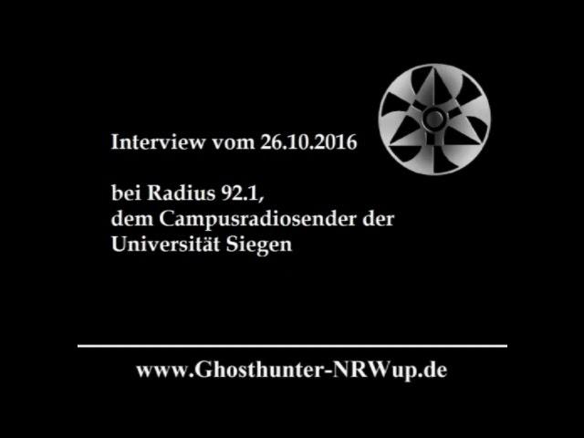 Ghosthunter NRWup "Tom bei Campusradio Radius 92,1 am 26.10.2016" #ghosthunter #geisterjagd