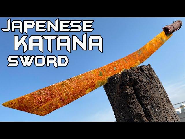 Rusted Japanese KATANA SWORD (kind of) - BEST RESTORATION