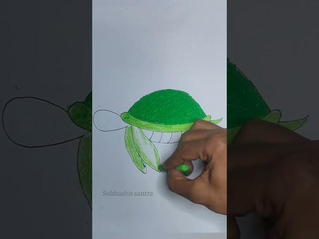 Tortoise Drawing for Kids|| Very easy Drawing #subhashis #shorts #drawing @Subhashis.